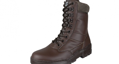 FULL BROWN LEATHER ARMY COMBAT BOOTS